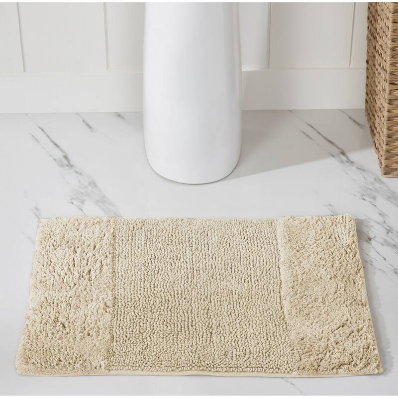 Better Trends Bath Rug 100% Cotton Water Absorbent Tufted Bathroom Rugs for Shower, Sink Mats Machine Wash Granada Collection