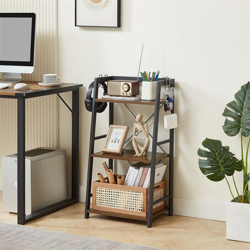 3 Tier Bathroom Ladder Shelf - 17"D x 6"W x 13"H