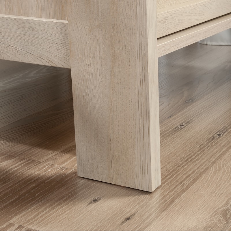 Wood Farmhouse Nightstand with 1 Drawer and Open Shelf