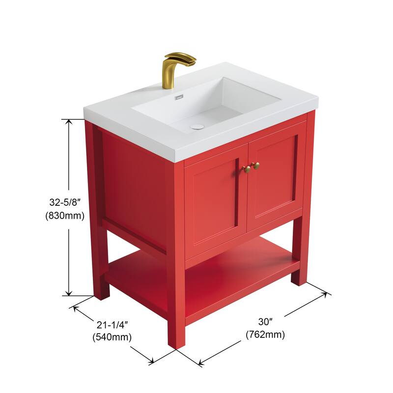 Winslow 30" Single Bathroom Vanity Set - 21D x 30W x 34H