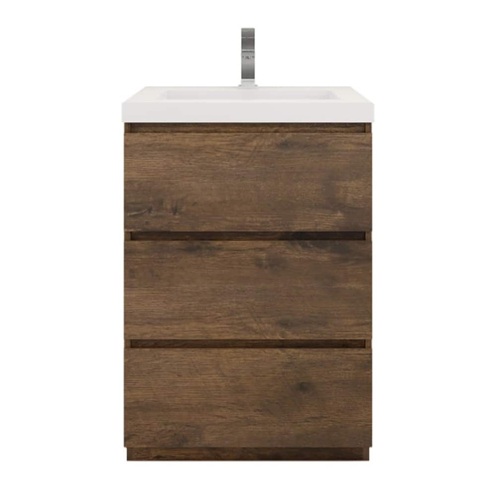 Aron 24'' Freestanding Vanity with Reinforced Acrylic Sink