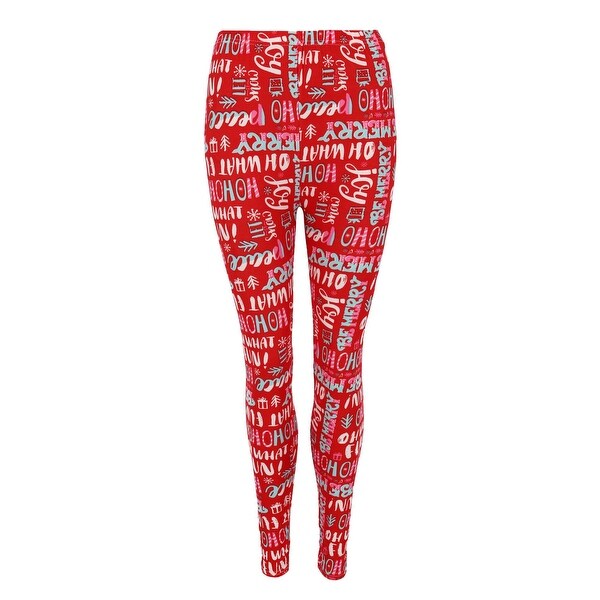women's holiday print leggings