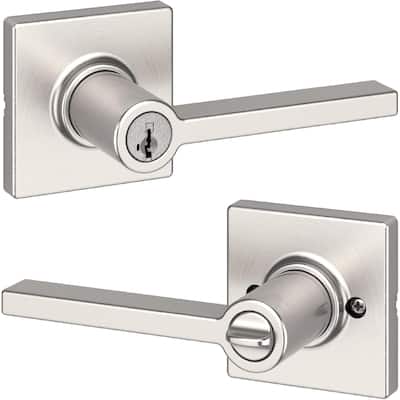 Kwikset Casey Entry Door Handle with Lock and Key