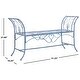 preview thumbnail 17 of 20, SAFAVIEH Outdoor Living Adina Wrought Iron 51-inch Garden Bench - 51.3" W x 16.3" L x 27" H