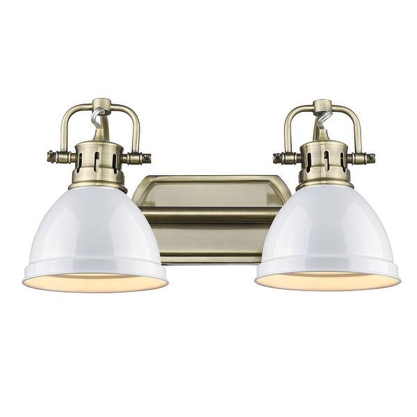 slide 2 of 4, Duncan 2 Light Bath Vanity - 16.5"x8.5" 16.5"x8.5" - Aged Brass