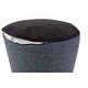 preview thumbnail 4 of 5, Allan Andrews Round Foot Pouf Panama Indigo