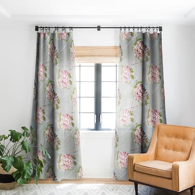 1-piece Blackout Botanical Blooming With Geometric Made-to-Order Curtain Panel