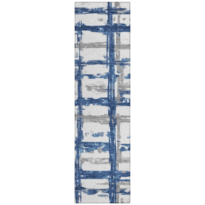 Machine Washable Indoor/ Outdoor Chantille Contemporary Abstract Rug