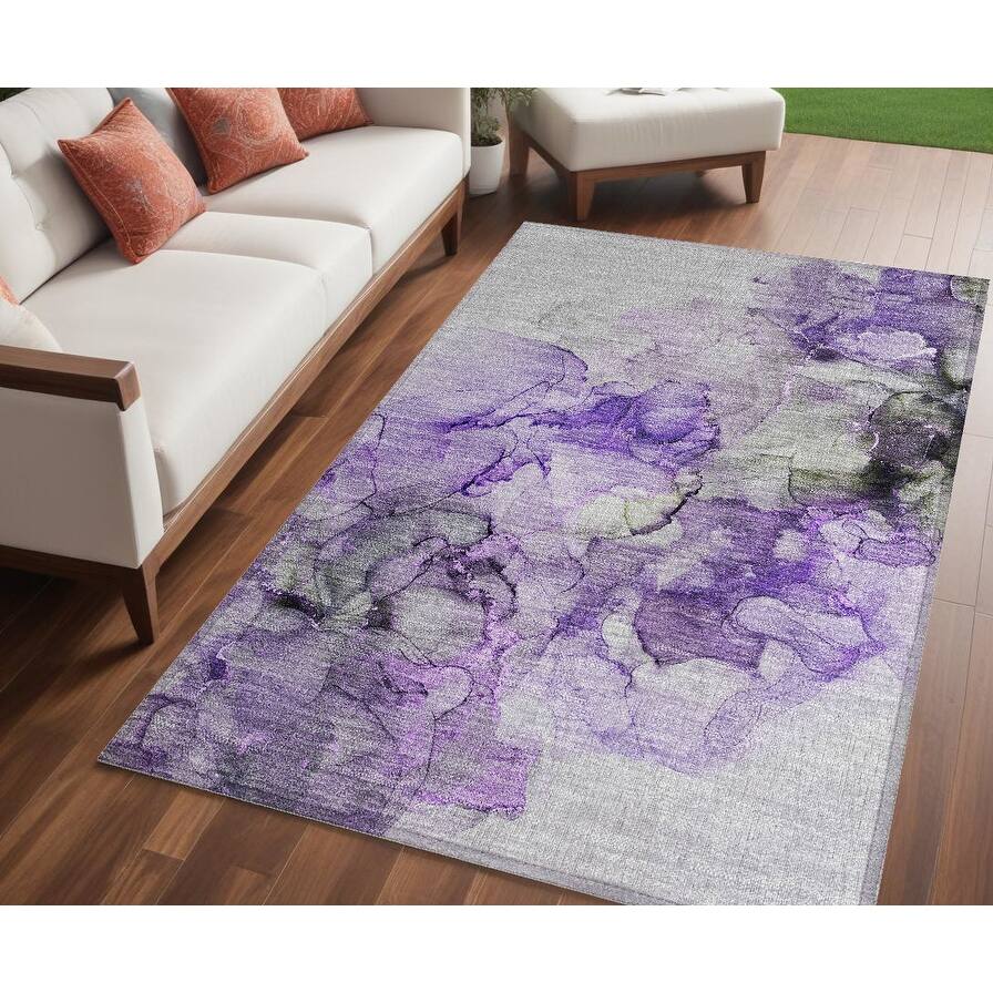 Almisi Artistic Abstract Weather Resistant Versatile Elegance Outdoor Rug