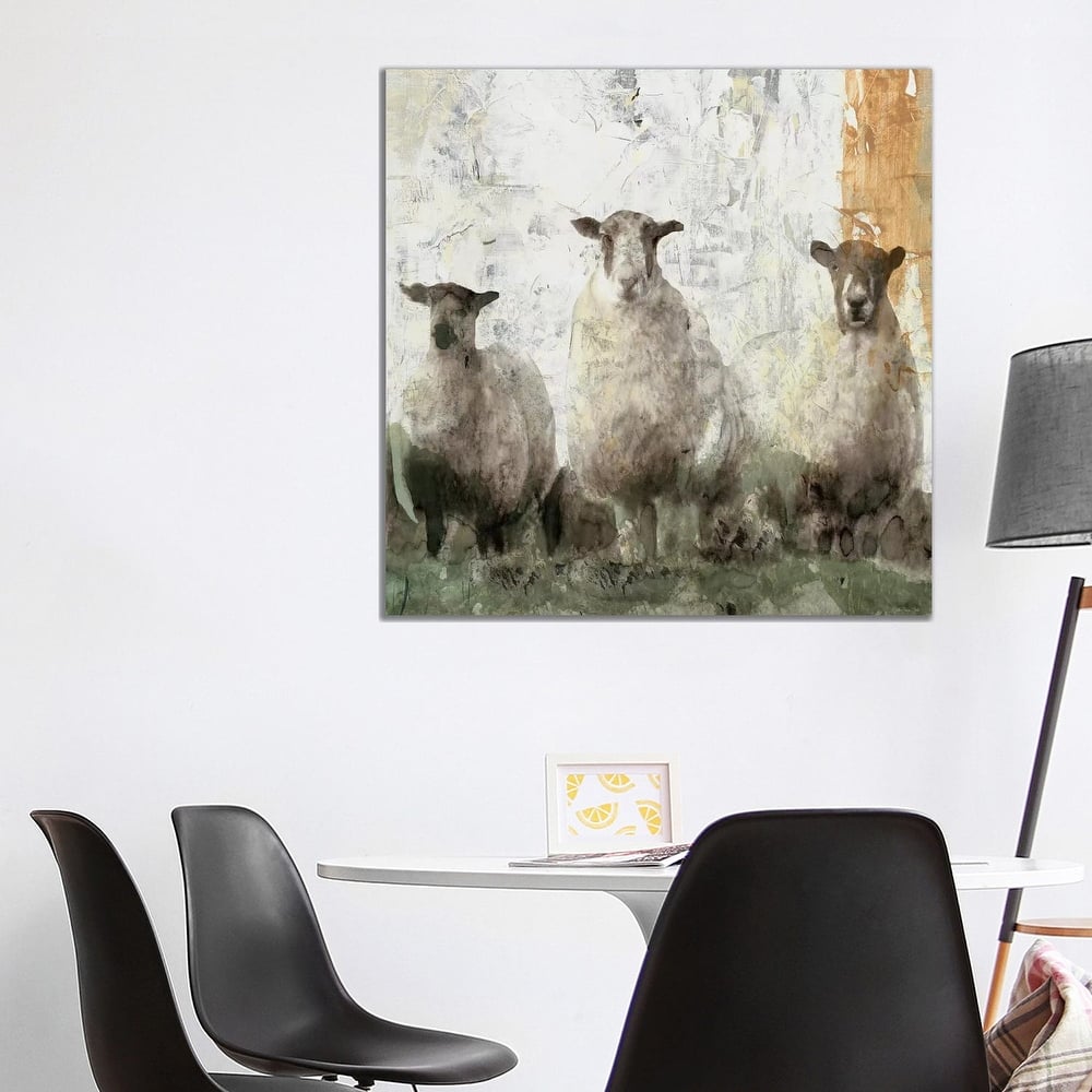iCanvas "Three Sheep" by Stellar Design Studio Canvas Print