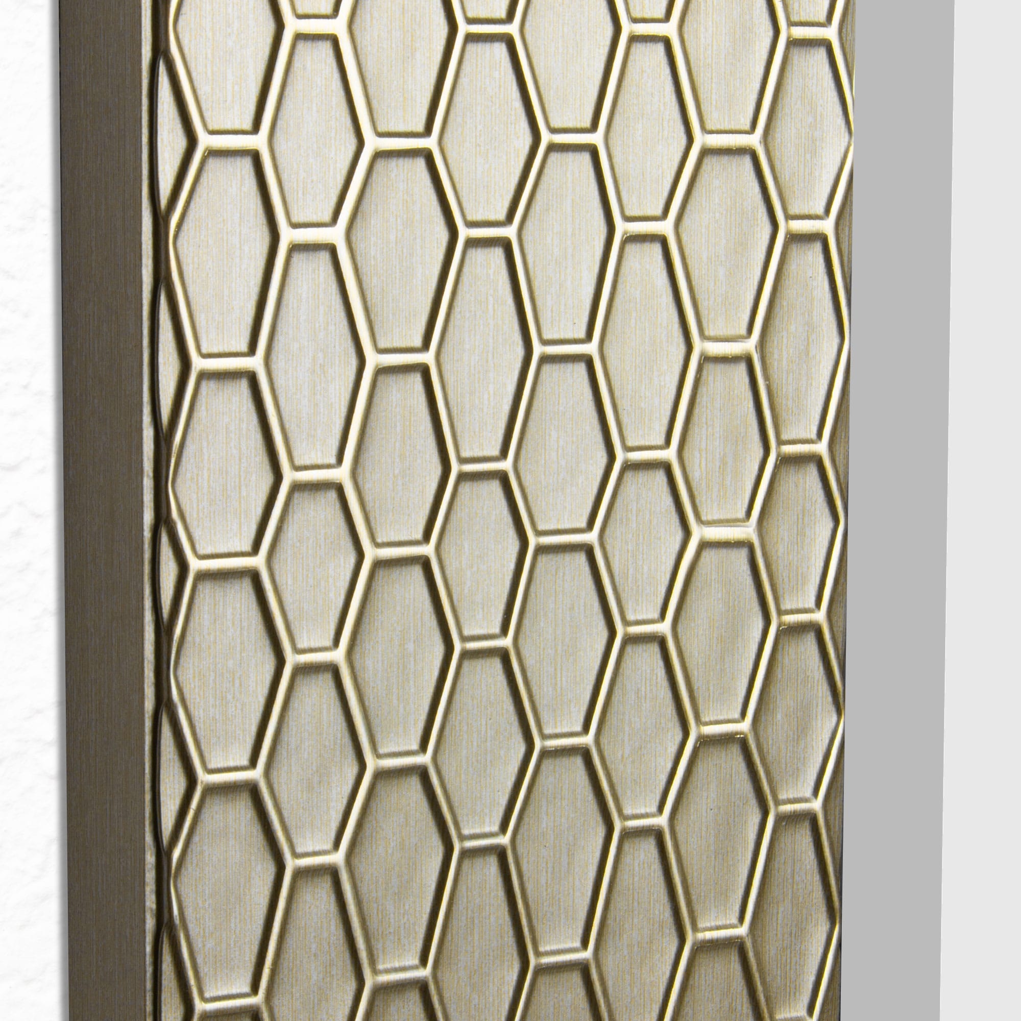 Head West Honeycomb Beveled Wall Mirror Champagne Gold On Sale Bed  Bath  Beyond 31933931