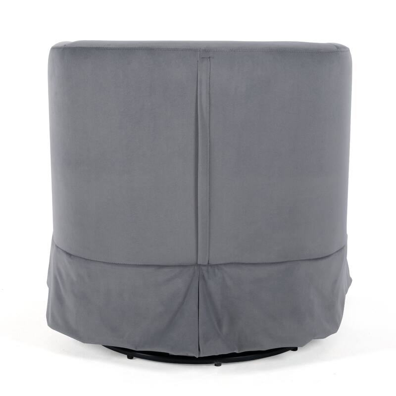 Solid Wood Frame Padded Seat Swivel Chair.
