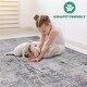 preview thumbnail 6 of 5, LOOM & LUXE Collection 6X9 Ivory/Sand/Abstract Non-Shedding Area Rug - 93" D x 79" W x 0.35" H