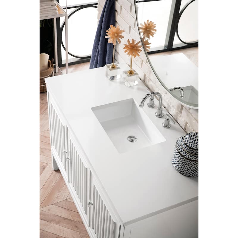 James Martin Vanities Athens 48" Single Vanity Cabinet, Glossy White