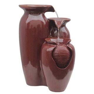 3-Jar Outdoor Garden Floor Fountain