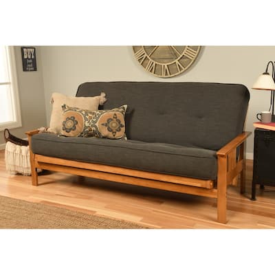 Somette Cotton and Foam Futon Mattress with Linen Cover Only (Frame Not Included)