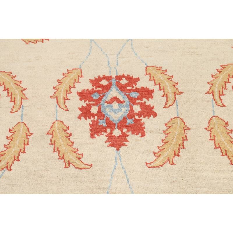 Vegetable Dye Floral Ziegler Area Rug Wool Hand-knotted Foyer Carpet - 3'2" x 4'4"