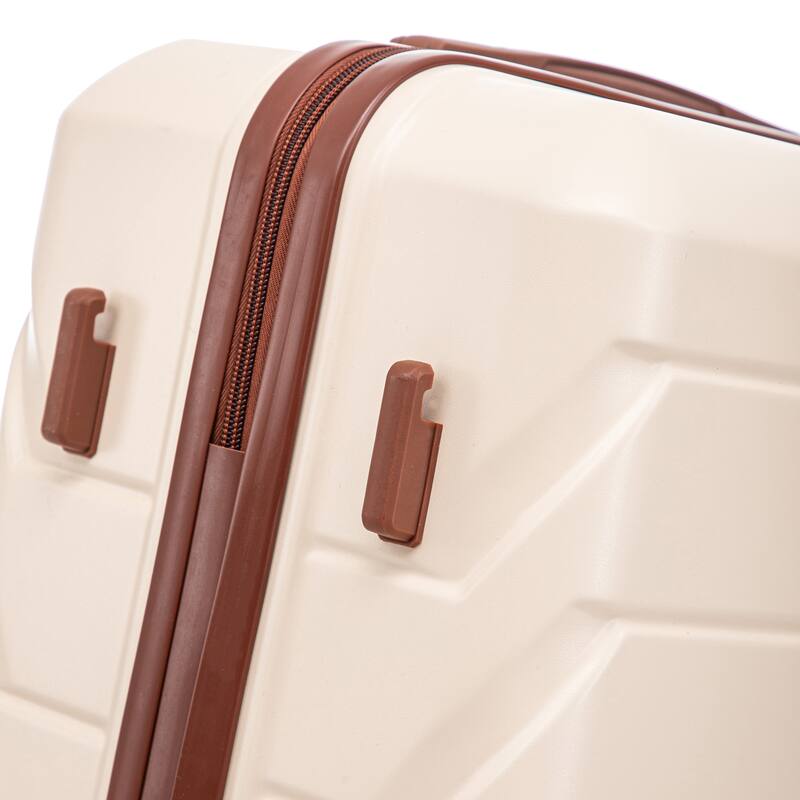 28 Inch Large Checked Luggage, Scratch Resistant Surface Four Multi-Directional Wheels, With Combination Lock and Side Hooks