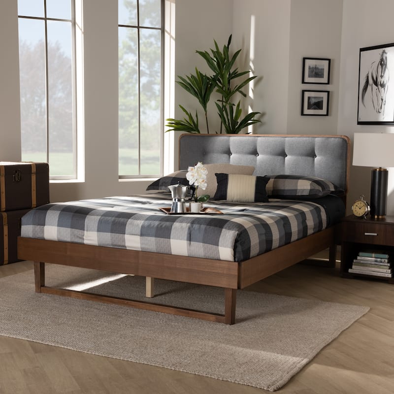 Natalia Mid-Century Modern Platform Bed