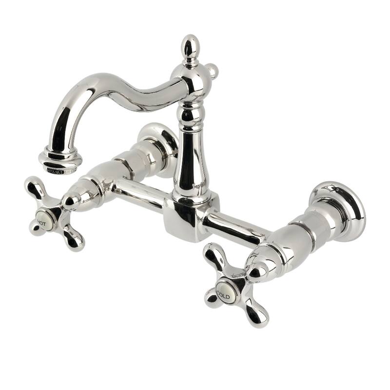 Heritage Two-Handle 2-Hole Wall Mount Bridge Kitchen Faucet