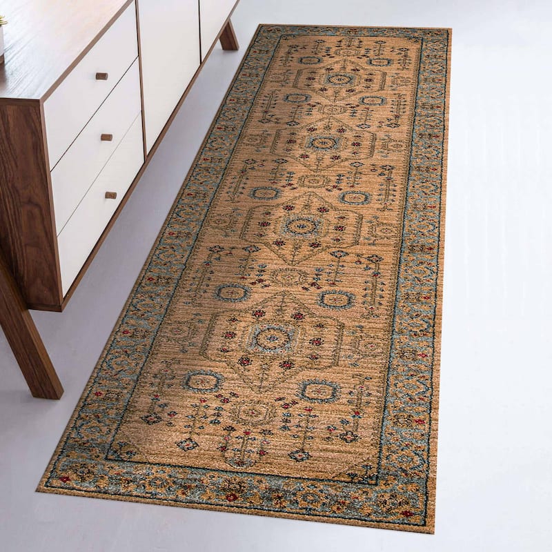 ECARPETGALLERY Machine Woven Lynda Beige Area Rug