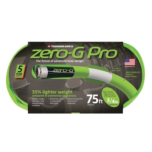 Shop Teknor Apex 4300 75 Zero G Pro Garden Hose Green 3 4 Dia X 75 L Single Overstock 27746856