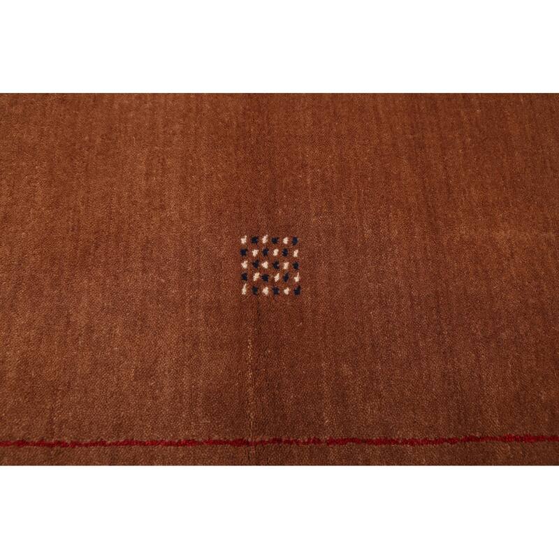 ECARPETGALLERY Hand Loomed Kashkuli Gabbeh Brown Wool Rug - 5'0 x 6'11