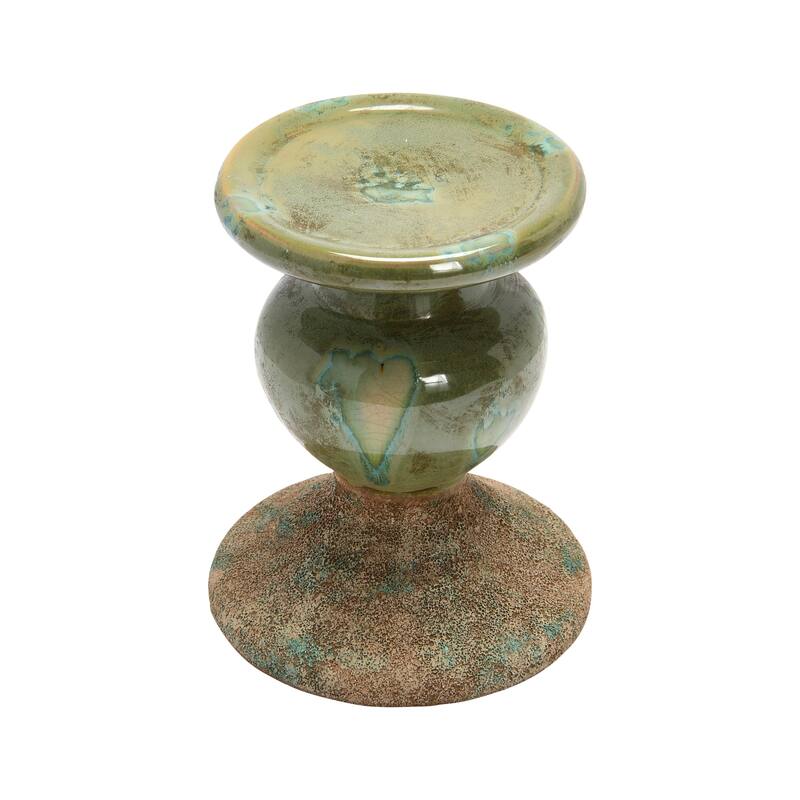 Sculptural Terracotta Pillar Candle Holder