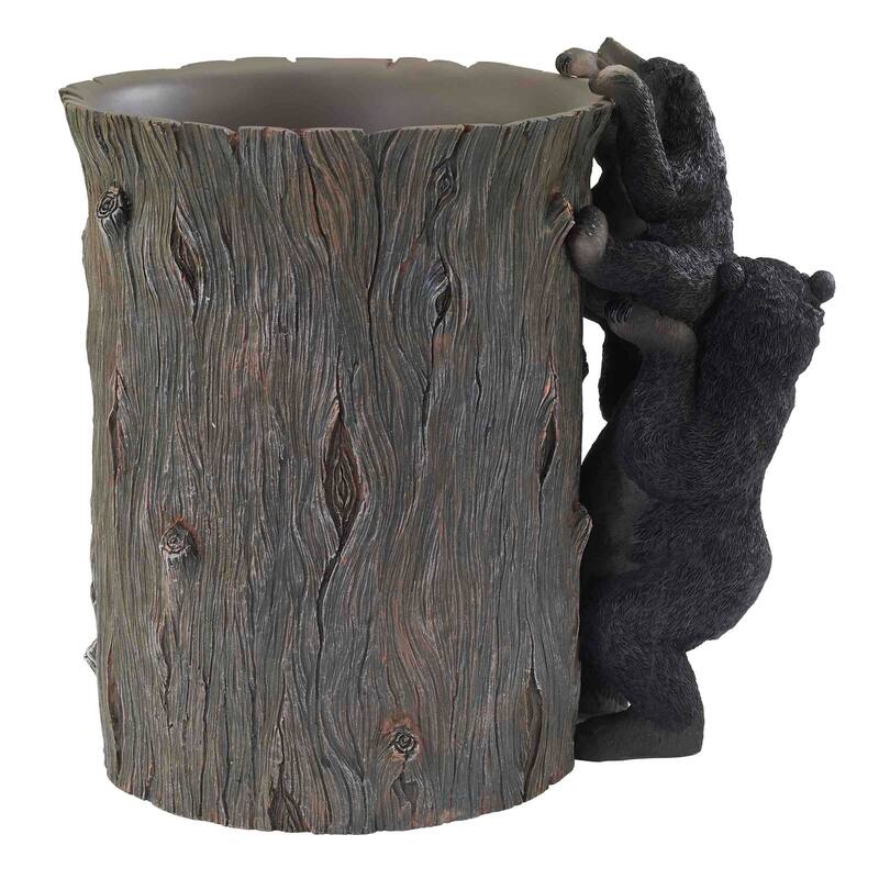 Avanti Linens Black Bear Lodge Wastebasket