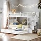 preview thumbnail 32 of 44, Twin-over-Twin Bunk Bed with Twin size Trundle for Bedroom, Dorm, Adults White