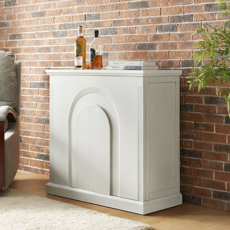 Rando Transitional 35'' Tall 2-Door Accent Cabinet with Adjustable Shelves by HULALA HOME