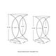 preview thumbnail 36 of 41, Glitzhome Set of 2 Glam Glass Modern Side Table Sofa Table
