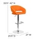 preview thumbnail 146 of 178, Vinyl Adjustable Height Barstool with Rounded Mid-Back