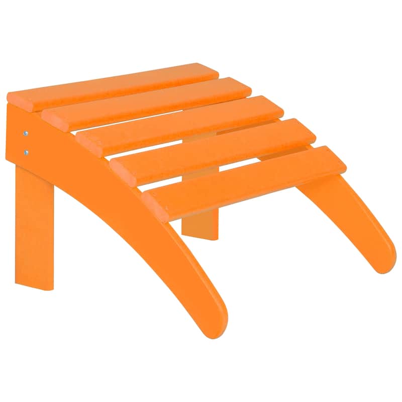 Polytrends Laguna Hdpe All Weather Outdoor Patio Foldable Adirondack Chairs With Ottomans (5-Piece Set)
