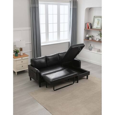 Reversible Sectional Sleeper Sectional Sofa with Storage Chaise