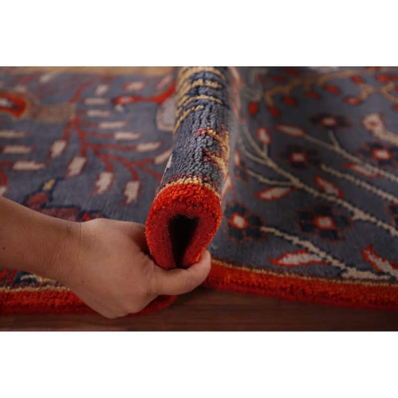 Animals Design Ziegler Indian Runner Rug Hand-Knotted Wool Carpet - 2'5"x 8'0"