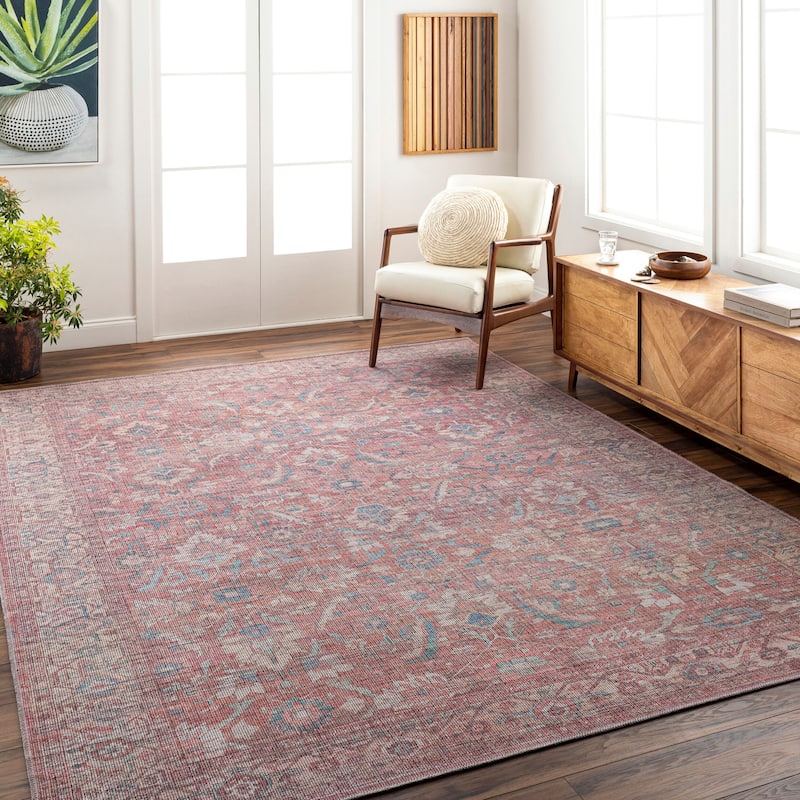 Artistic Weavers Anais Vintage Floral Printed Machine Washable Area Rug