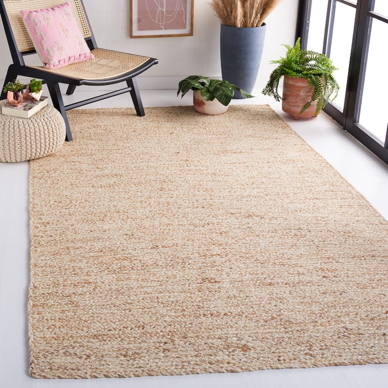 SAFAVIEH Handmade Natural Fiber Hedi Jute & Wool Rug - 4' x 6' - Ivory/Natural