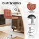 preview thumbnail 15 of 19, 17" x 19" Modern Upholstered Adjustable Height Swivel Bar Stools （Set of 2）