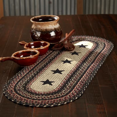 Colonial Star Jute Oval Runner 13x36
