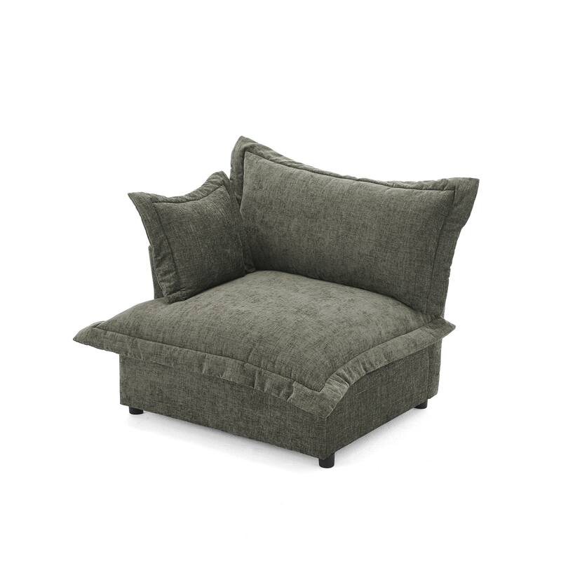 40"W Oversized Upholstered Chenille Comfy Cloud Corner Accent Chair