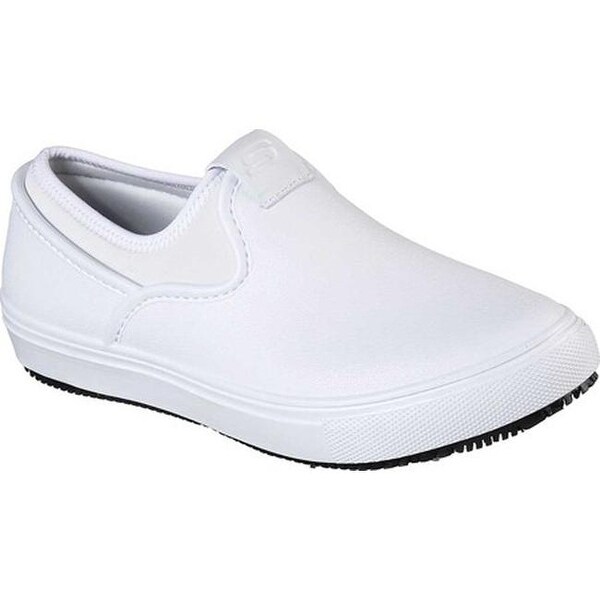 skechers slip resistant shoes white