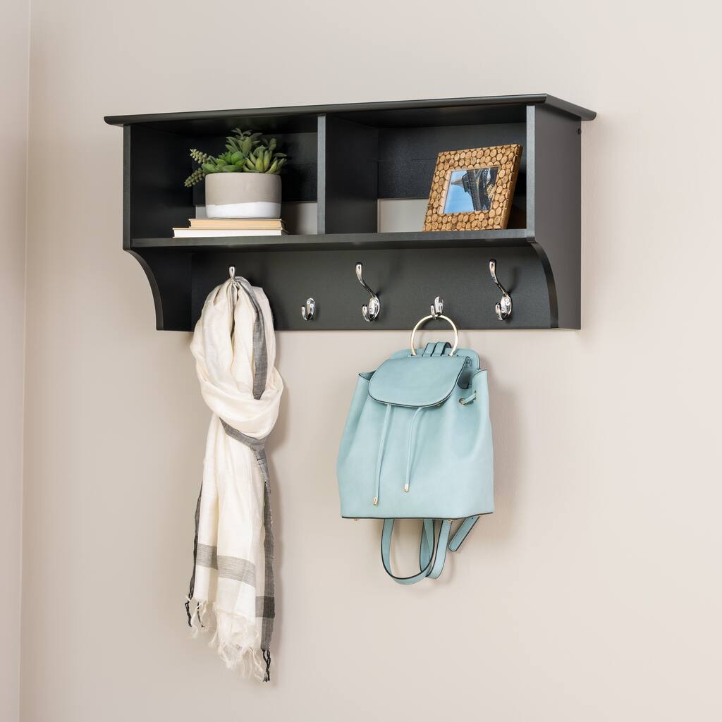 Broadway Black 36-inch Wide Hanging Entryway Shelf