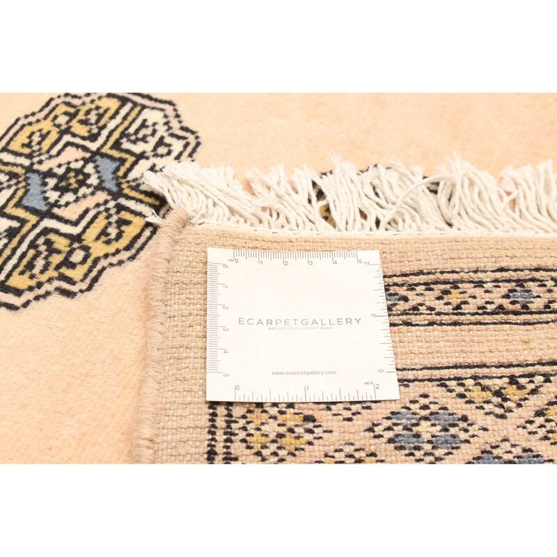 ECARPETGALLERY Hand-knotted Finest Peshawar Bokhara Beige Wool Rug - 2'7 x 4'2