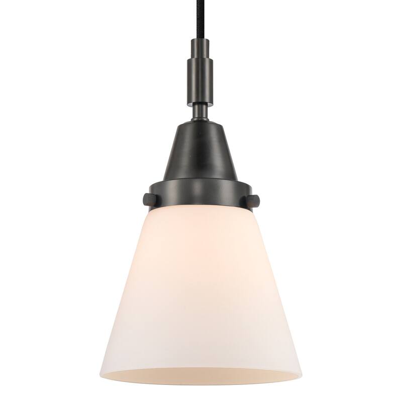 Innovations Lighting 447-1P-G61 Cone 6" Wide Mini Pendant with Matte - Matte Black