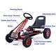 preview thumbnail 7 of 8, 4 Wheels Kids Ride On Pedal Powered Bike Go Kart Racer Car Outdoor Play Toy-Red - 41.5" x 23.2" x 24.4" (L x W x H)