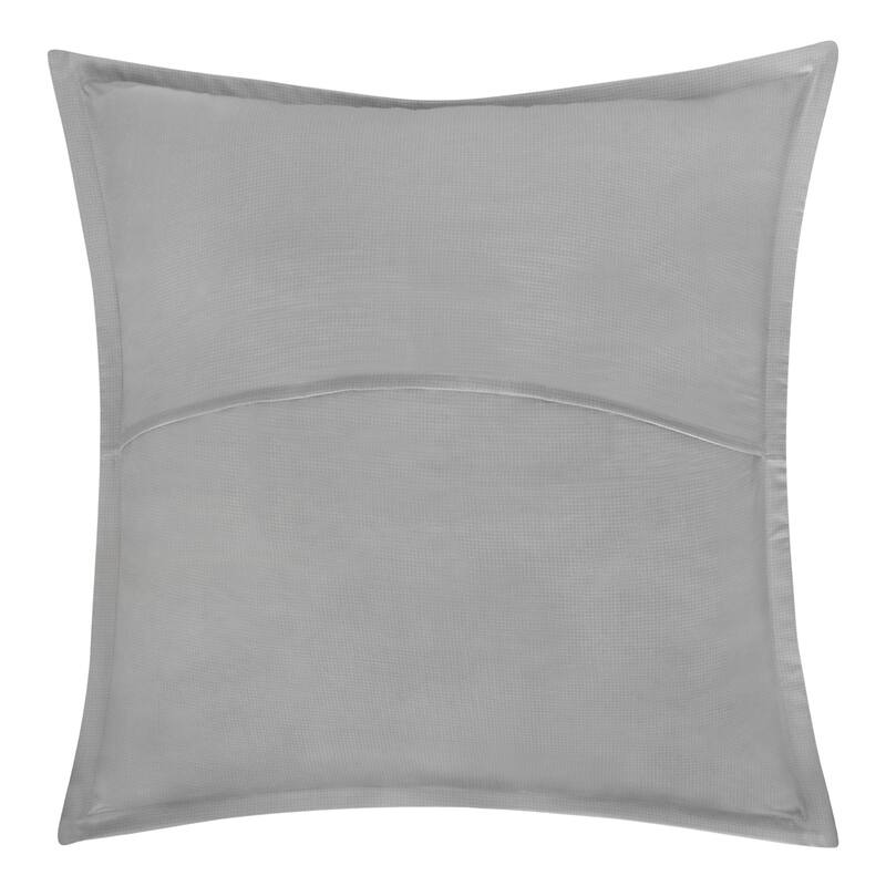 Delara GOTS Certified 100% Organic Cotton 2 Inch Flange Euro Sham Set of 2, 26"X26", Monique Grey