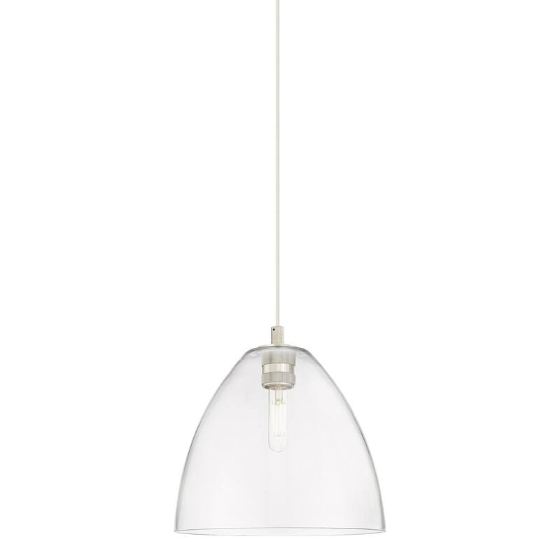 Innovations Lighting 434-1P-11-12 Crown Point Pendant Dome Crown Point - Polished Nickel / Clear