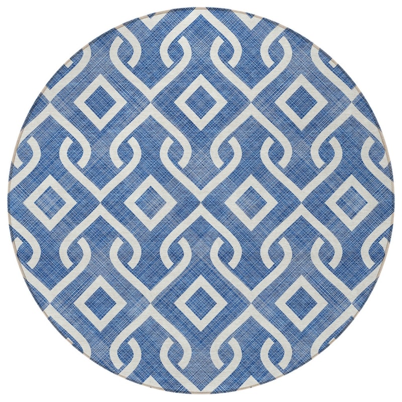 HomeRoots Geometric Transitional Rectangle Outdoor Rug
