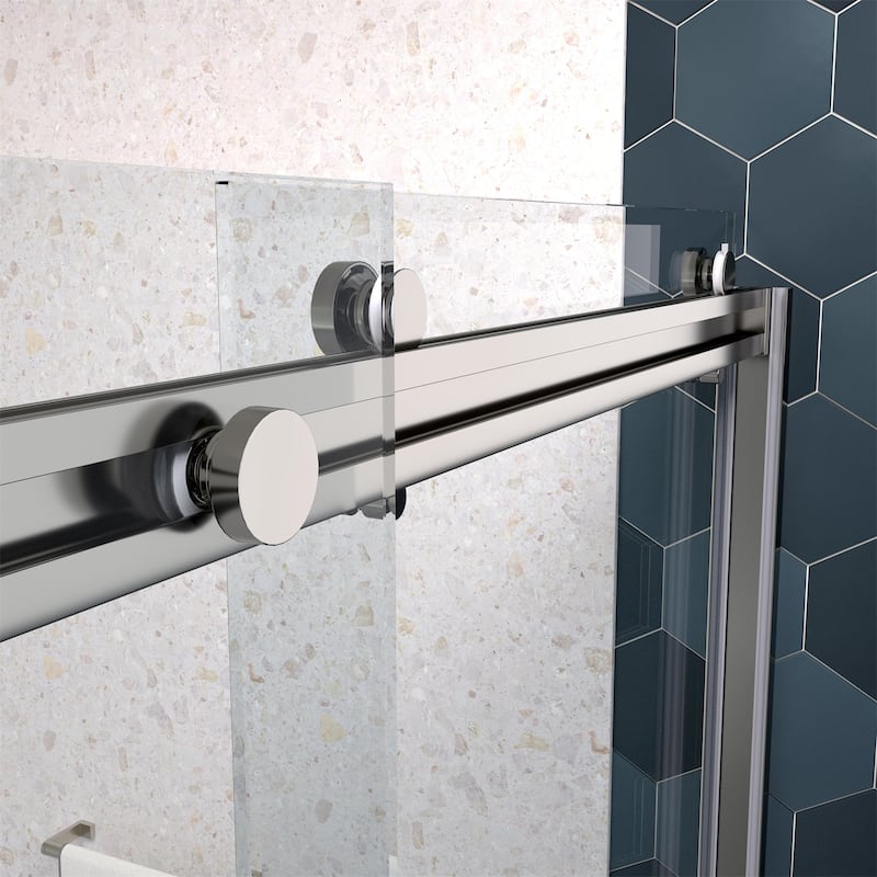 Bypass Sliding Shower Door with 5/16" Tempered Glass